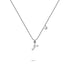 Solid 925 Sterling Silver Initial Crystal Personalised Alphabet Letter Necklace Silver